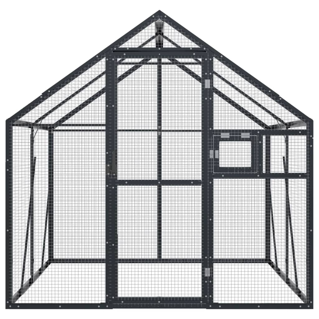 vidaXL Aviary Anthracite 1.79x2x1.85 m Aluminium