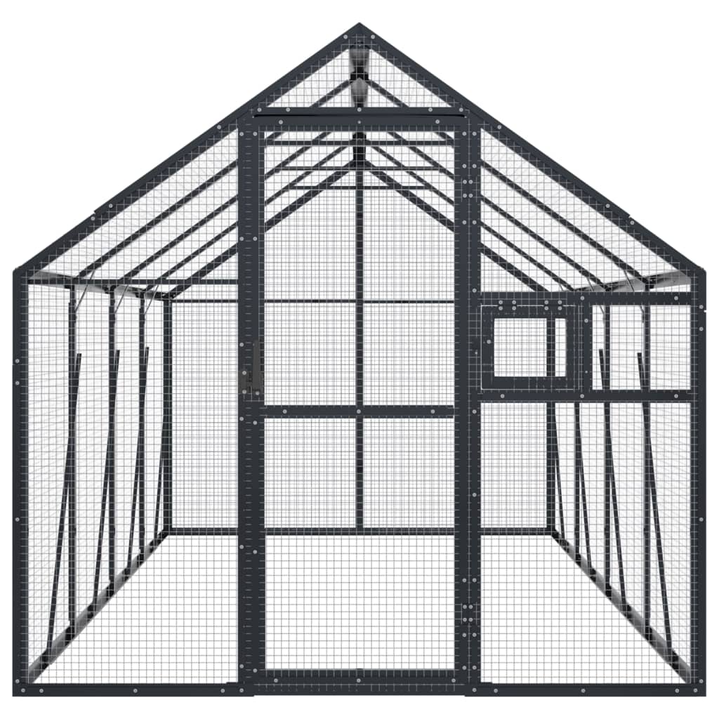 vidaXL Aviary Anthracite 1.79x4x1.85 m Aluminium