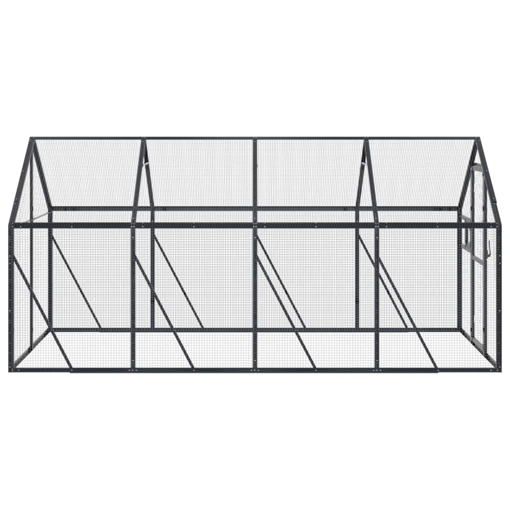 vidaXL Aviary Anthracite 1.79x4x1.85 m Aluminium