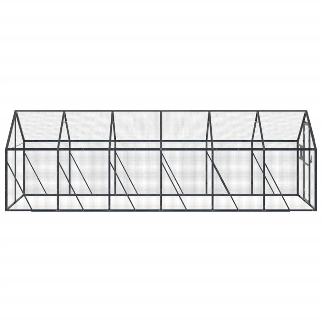 vidaXL Aviary Anthracite 1.79x6x1.85 m Aluminium