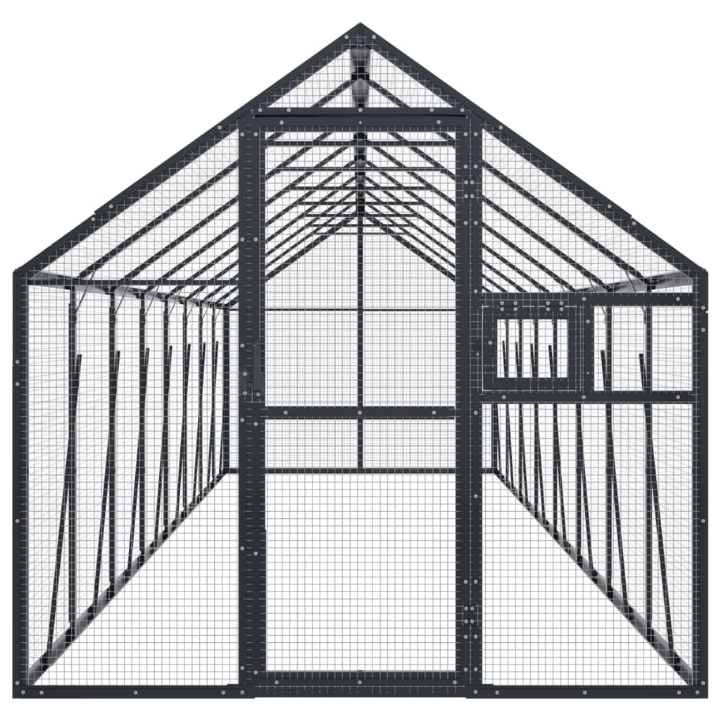 Aviary Anthracite 1.79x8x1.85 m Aluminium