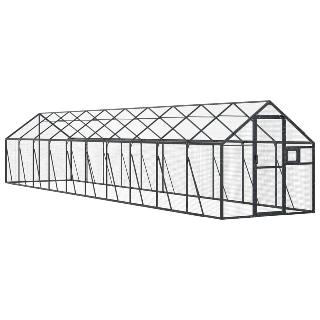 Aviary Anthracite 1.79x10x1.85 m Aluminium