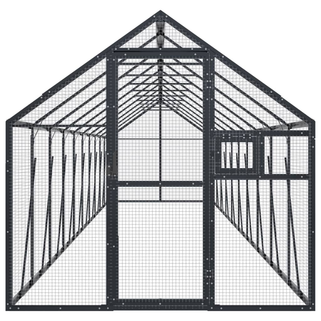 Aviary Anthracite 1.79x10x1.85 m Aluminium