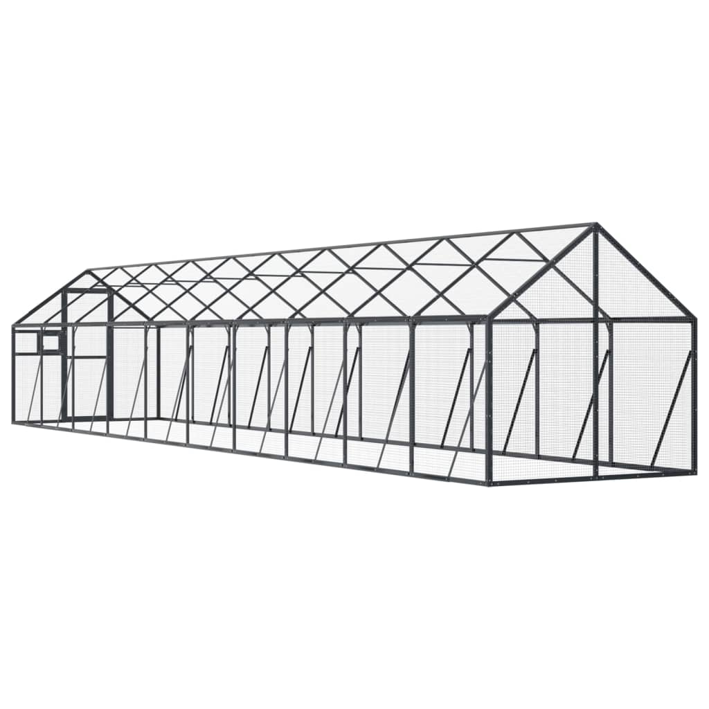 Aviary Anthracite 1.79x10x1.85 m Aluminium