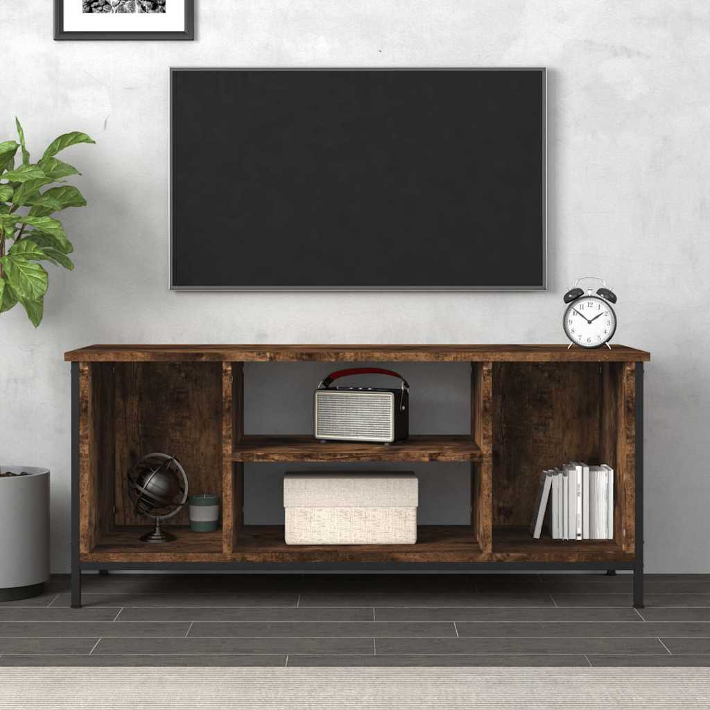 TV Cabinet Smoked Oak 102x35x45 cm Engineered Wood
