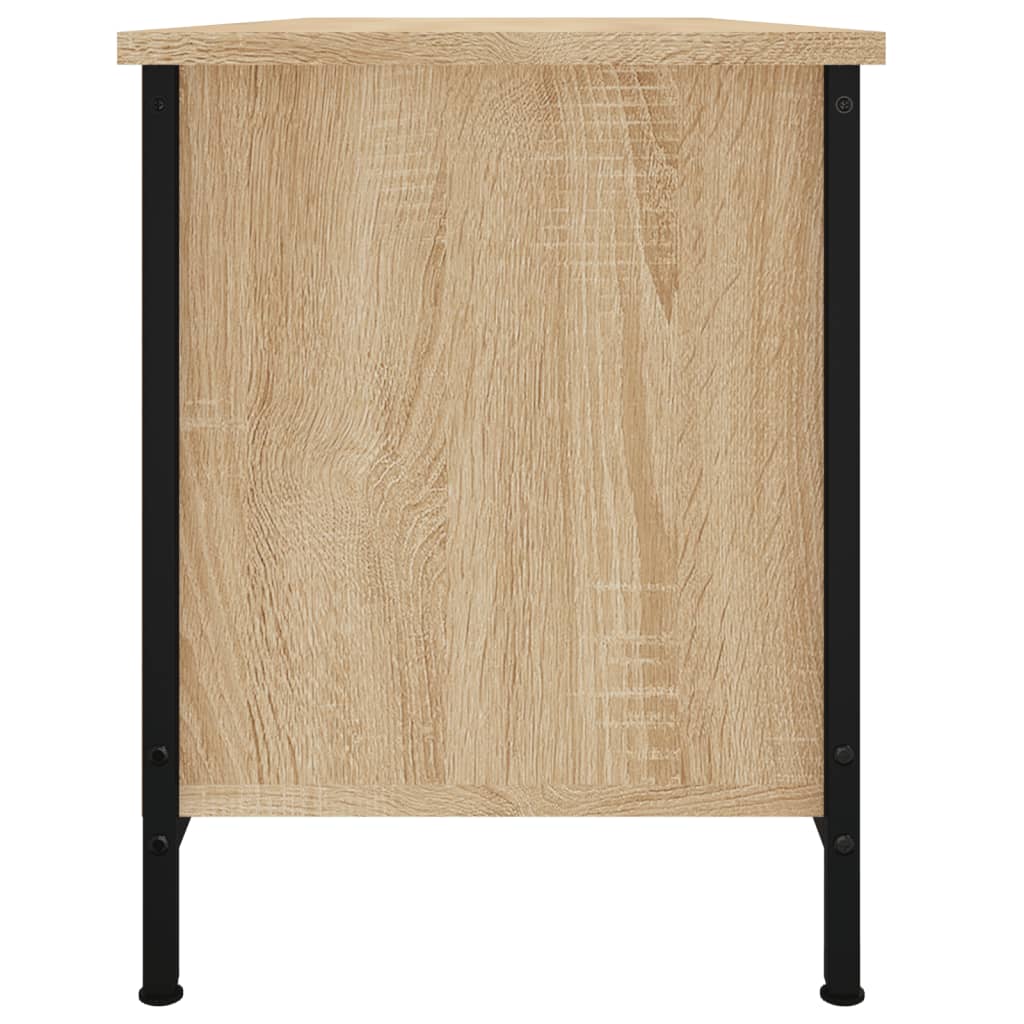 vidaXL TV Cabinet with Doors Sonoma Oak 102x35x45 cm Engineered Wood