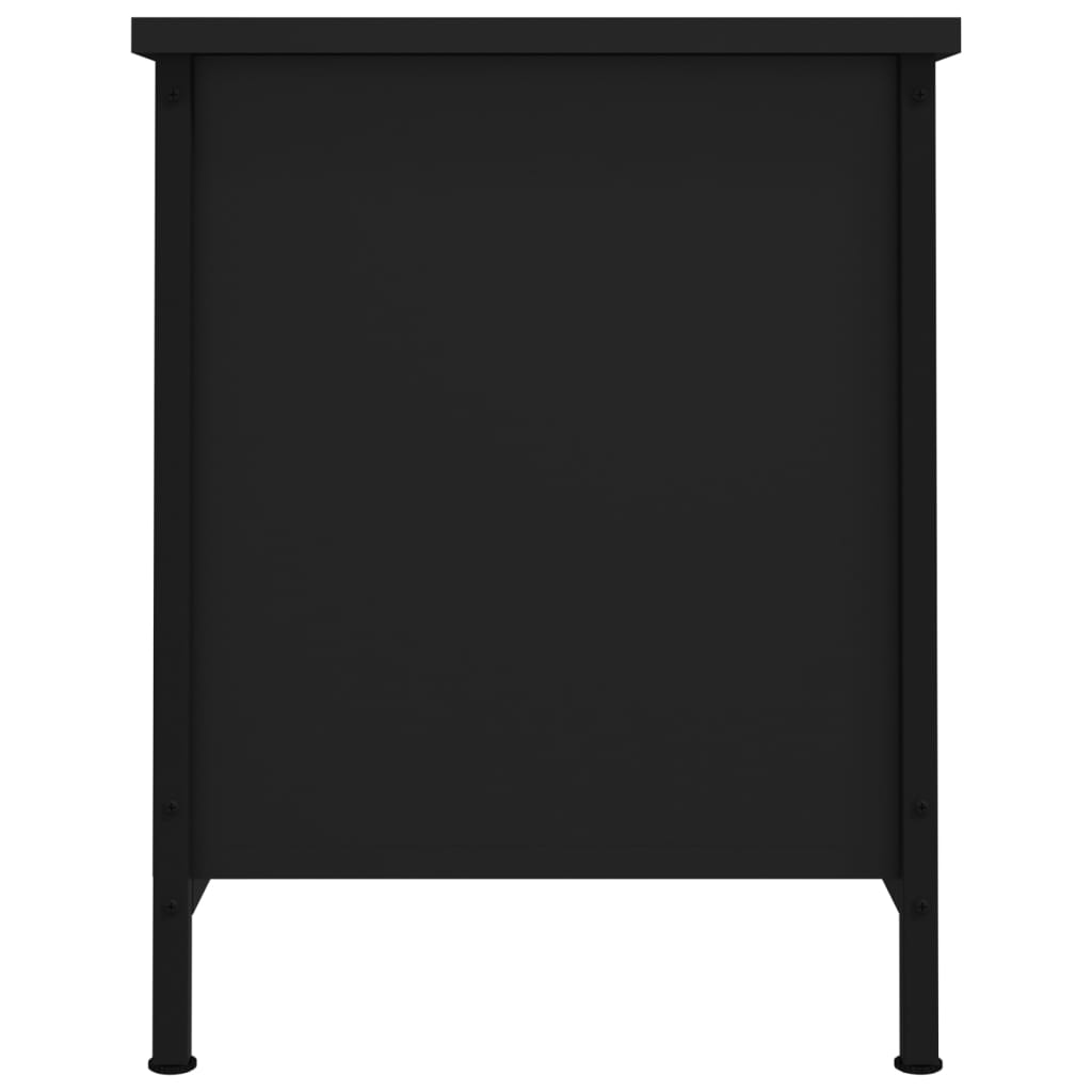 vidaXL TV Cabinet with Doors Black 60x35x45 cm Engineered Wood