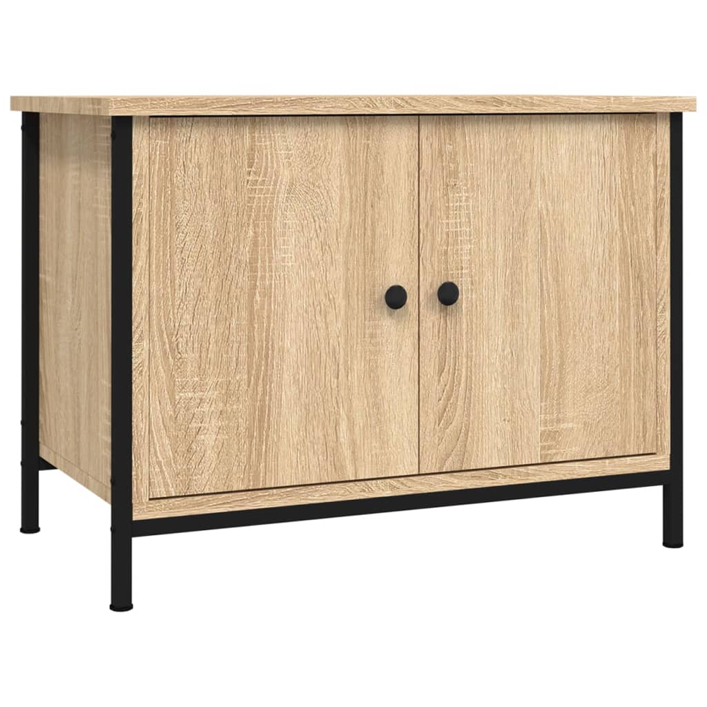 vidaXL TV Cabinet with Doors Sonoma Oak 60x35x45 cm Engineered Wood