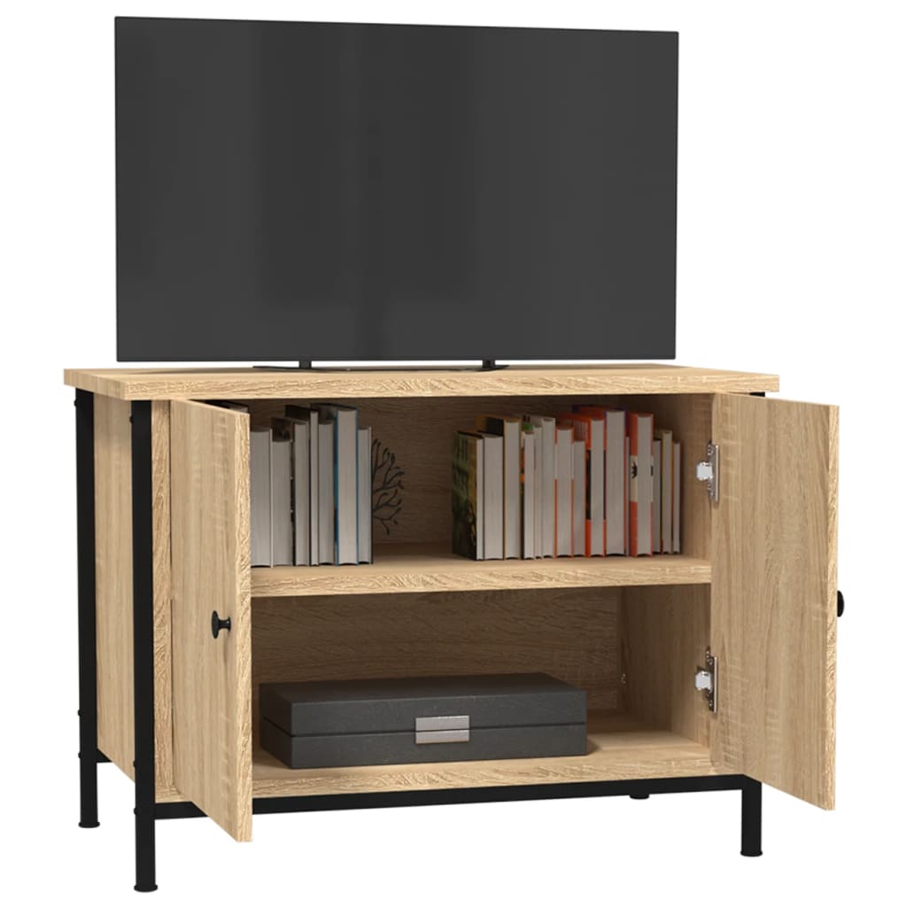 vidaXL TV Cabinet with Doors Sonoma Oak 60x35x45 cm Engineered Wood