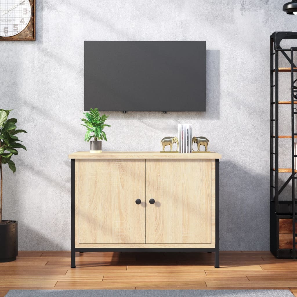 vidaXL TV Cabinet with Doors Sonoma Oak 60x35x45 cm Engineered Wood