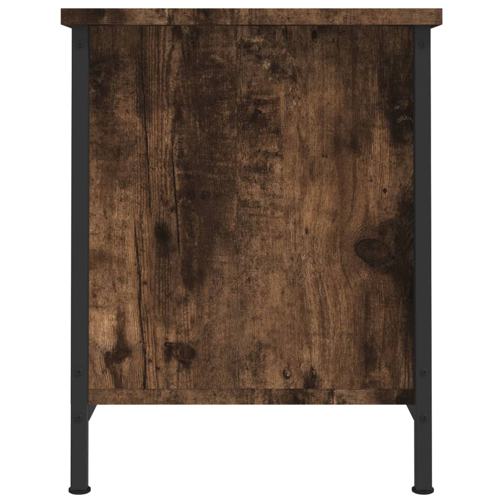 TV Cabinet with Doors Smoked Oak 60x35x45 cm Engineered Wood
