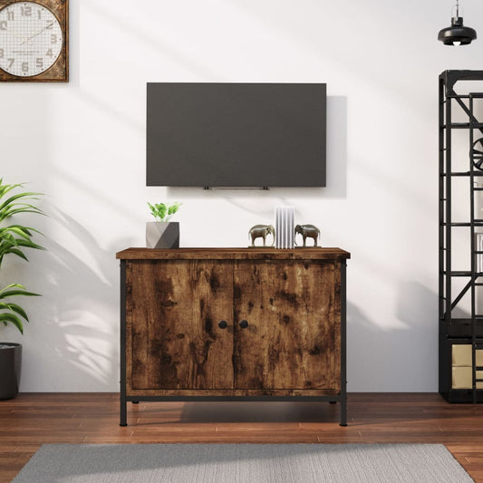 vidaXL TV Cabinet with Doors Smoked Oak 60x35x45 cm Engineered Wood