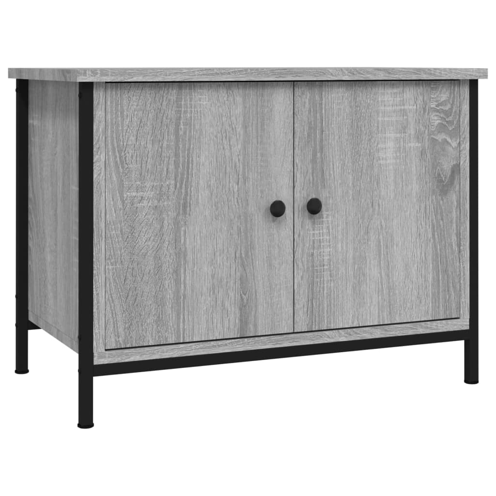 vidaXL TV Cabinet with Doors Grey Sonoma 60x35x45 cm Engineered Wood