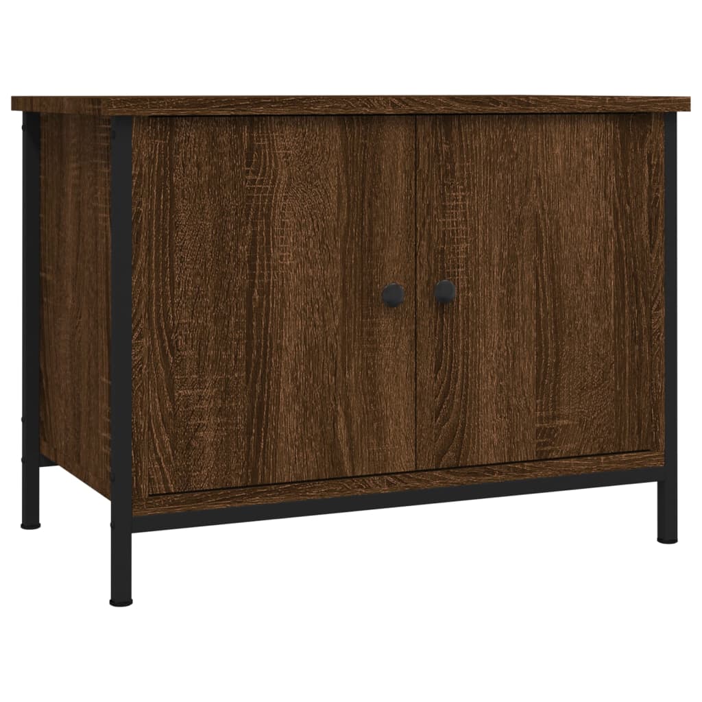 vidaXL TV Cabinet with Doors Brown Oak 60x35x45 cm Engineered Wood