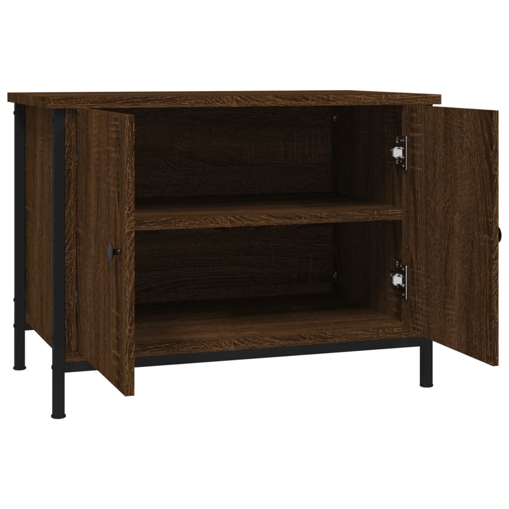 vidaXL TV Cabinet with Doors Brown Oak 60x35x45 cm Engineered Wood