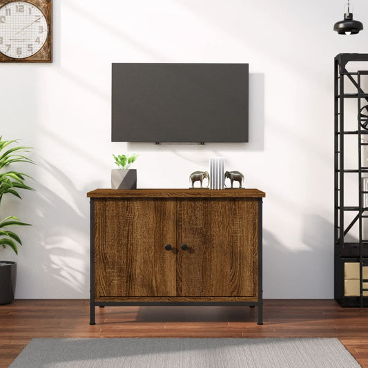 vidaXL TV Cabinet with Doors Brown Oak 60x35x45 cm Engineered Wood