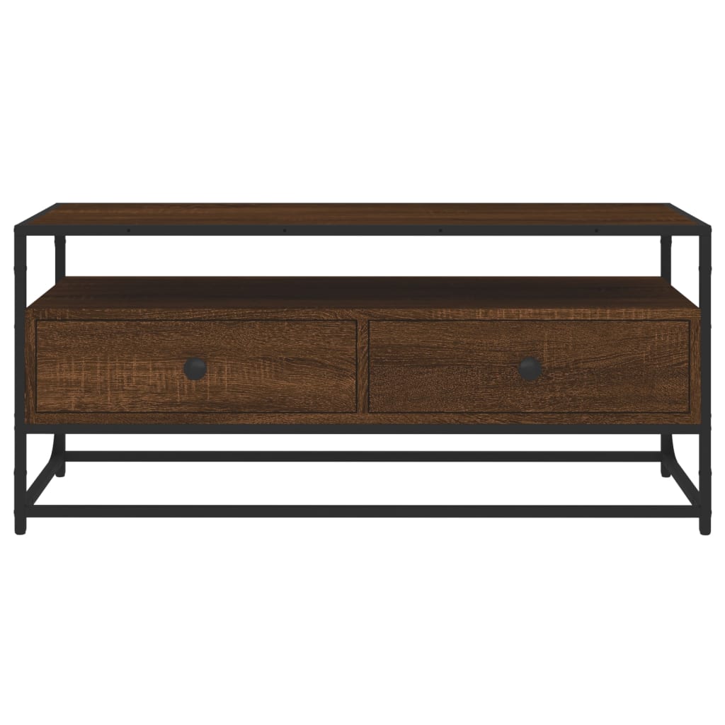 vidaXL TV Cabinet Brown Oak 100x35x45 cm Engineered Wood