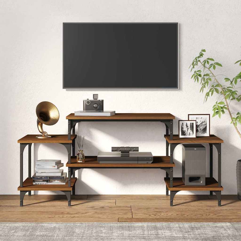TV Cabinet Brown Oak 117x35x52 cm Engineered Wood