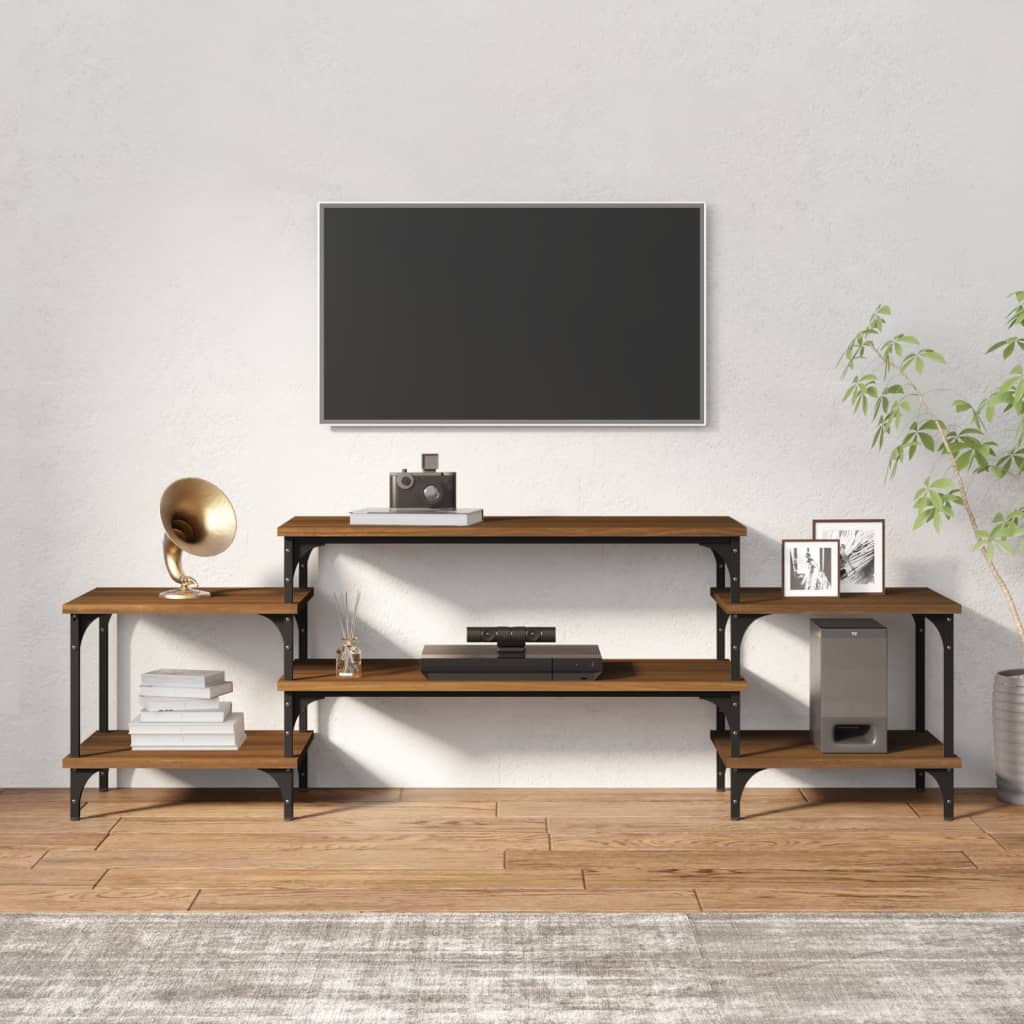 vidaXL TV Cabinet Brown Oak 157x35x52 cm Engineered Wood