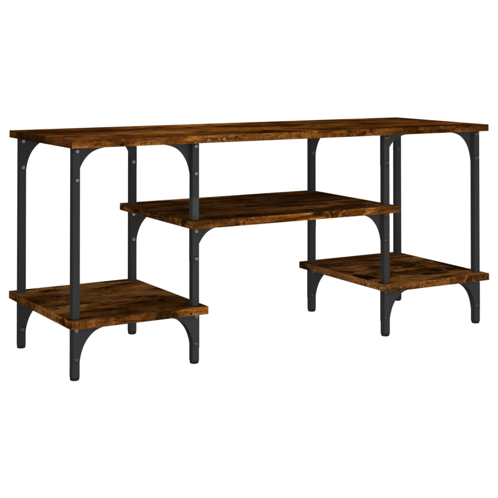 TV Cabinet Smoked Oak 102x35x45,5 cm Engineered Wood