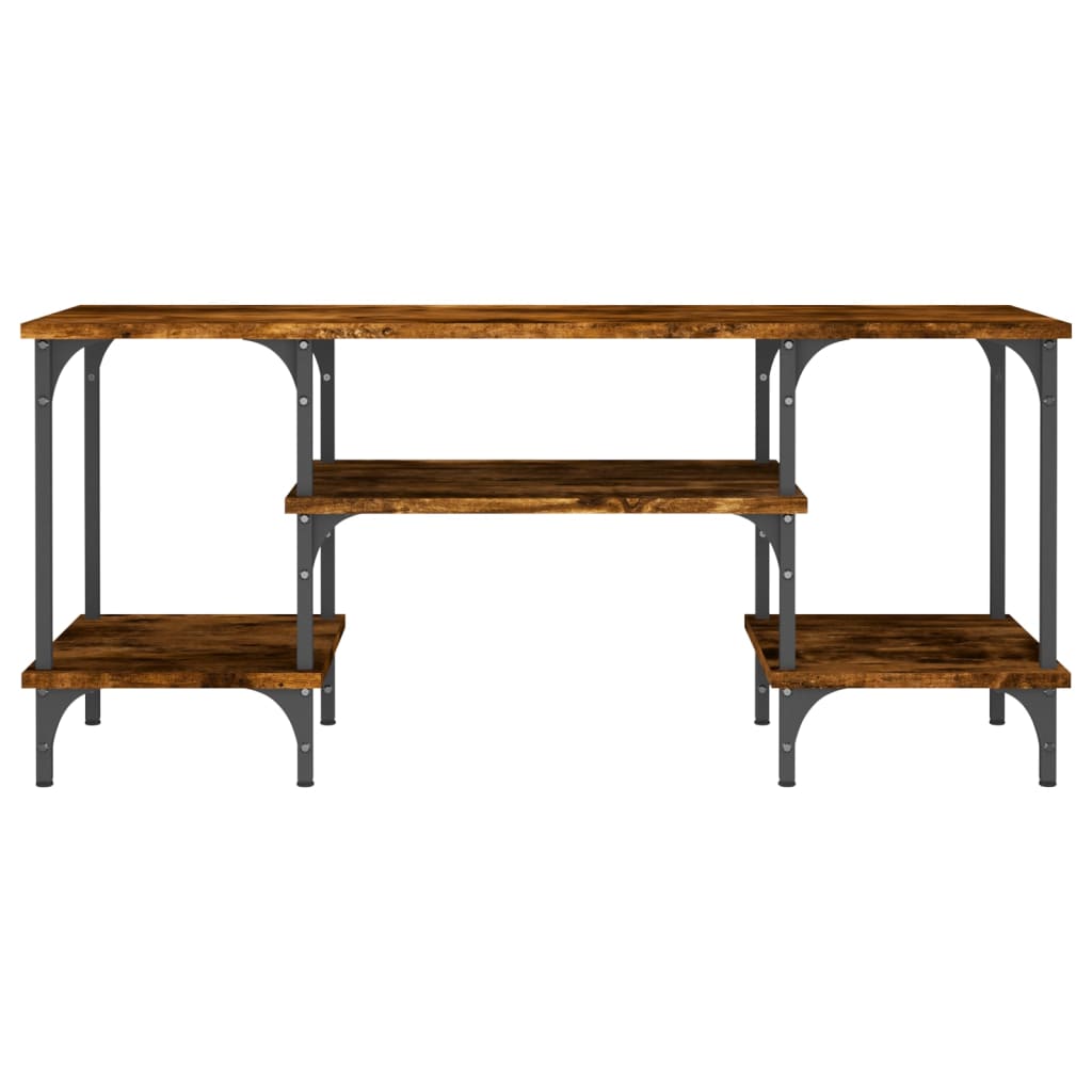 TV Cabinet Smoked Oak 102x35x45,5 cm Engineered Wood