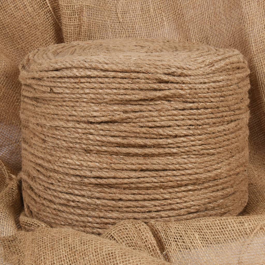 vidaXL Jute Rope 50 m Long 6 mm Thick