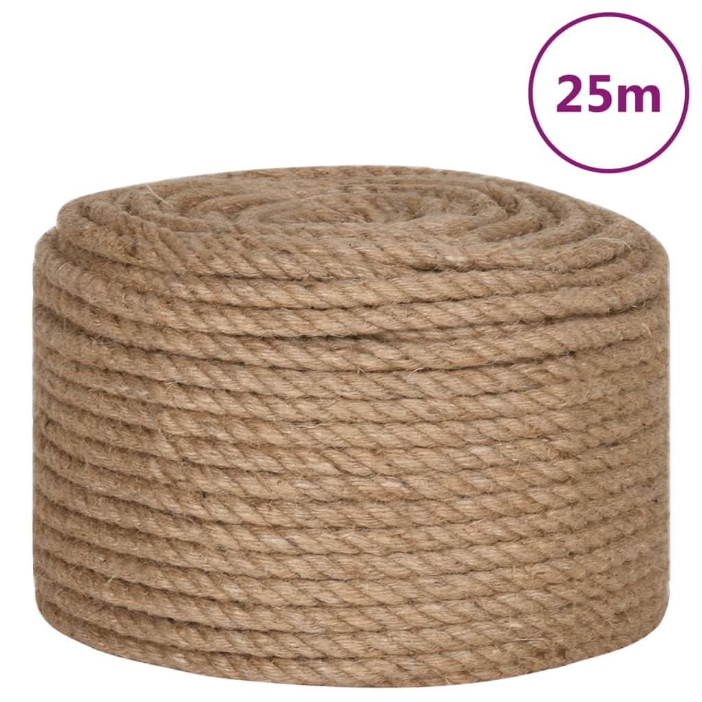 vidaXL Jute Rope 25 m Long 14 mm Thick