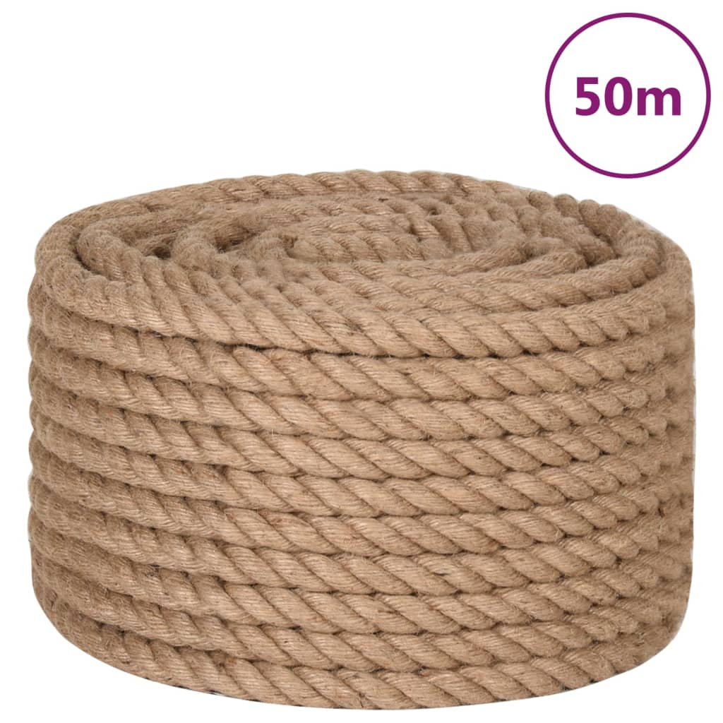 vidaXL Jute Rope 50 m Long 16 mm Thick