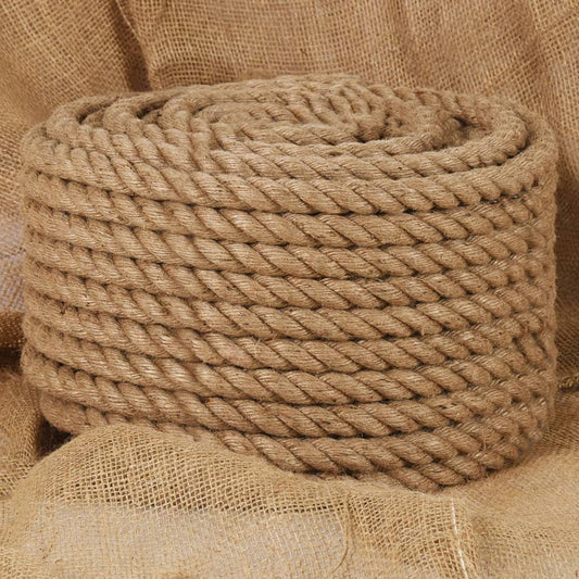 vidaXL Jute Rope 50 m Long 16 mm Thick