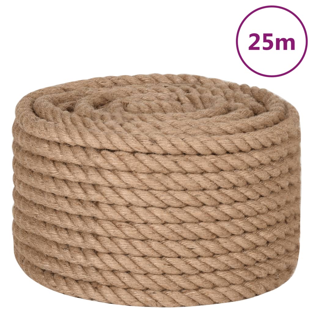 vidaXL Jute Rope 25 m Long 20 mm Thick
