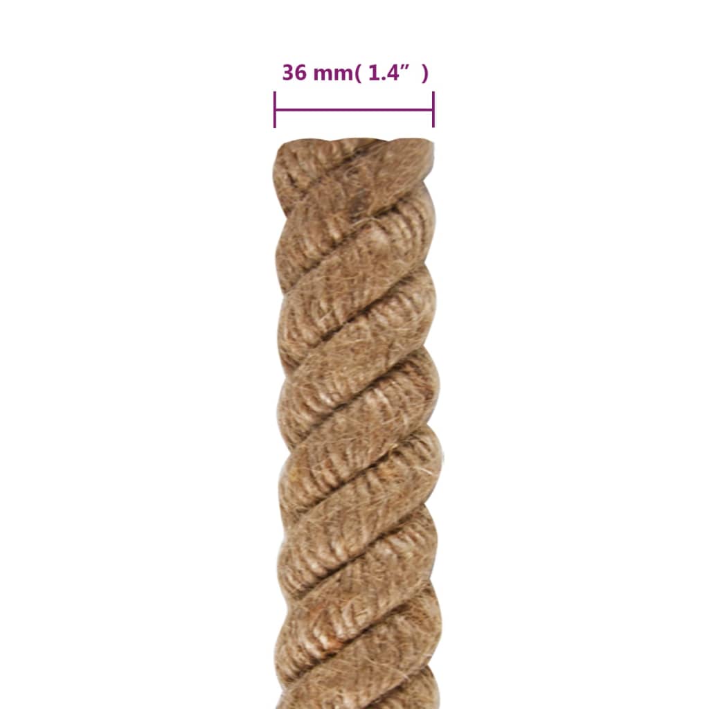 vidaXL Jute Rope 10 m Long 36 mm Thick