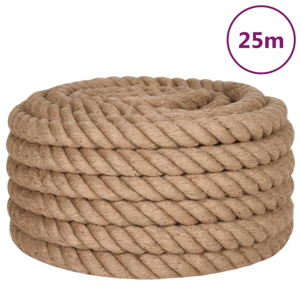 vidaXL Jute Rope 25 m Long 40 mm Thick