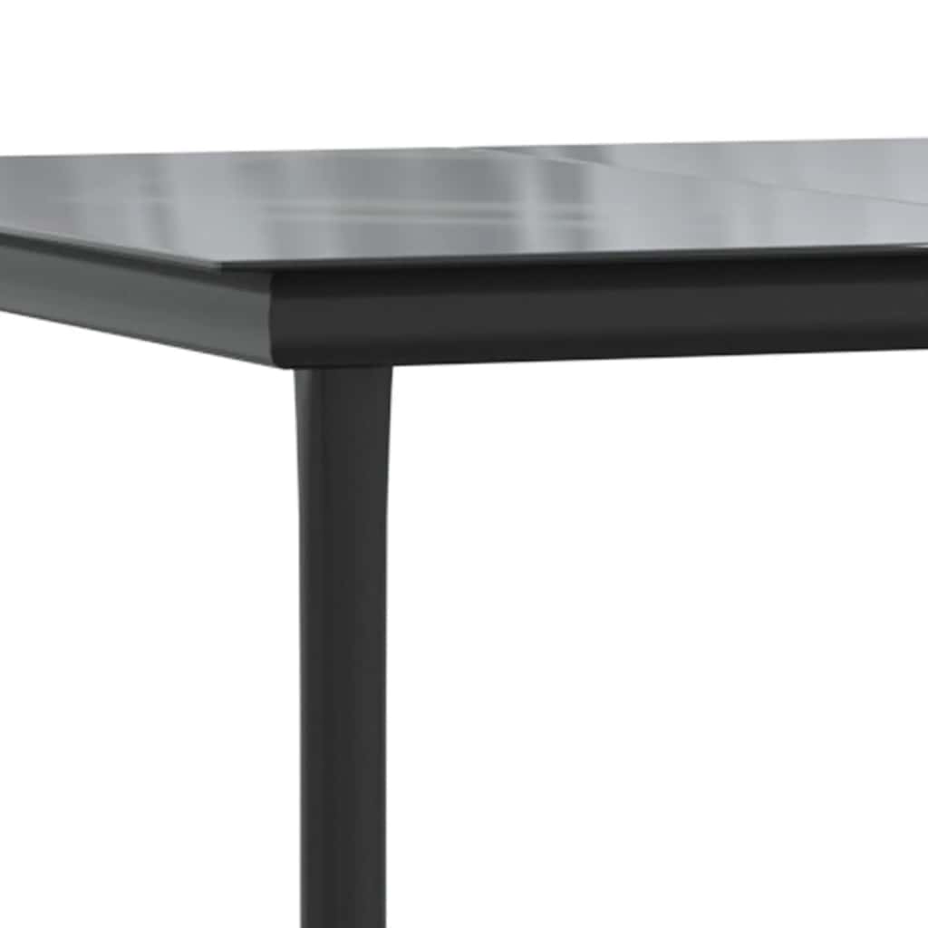 5 Piece Garden Dining Set Black