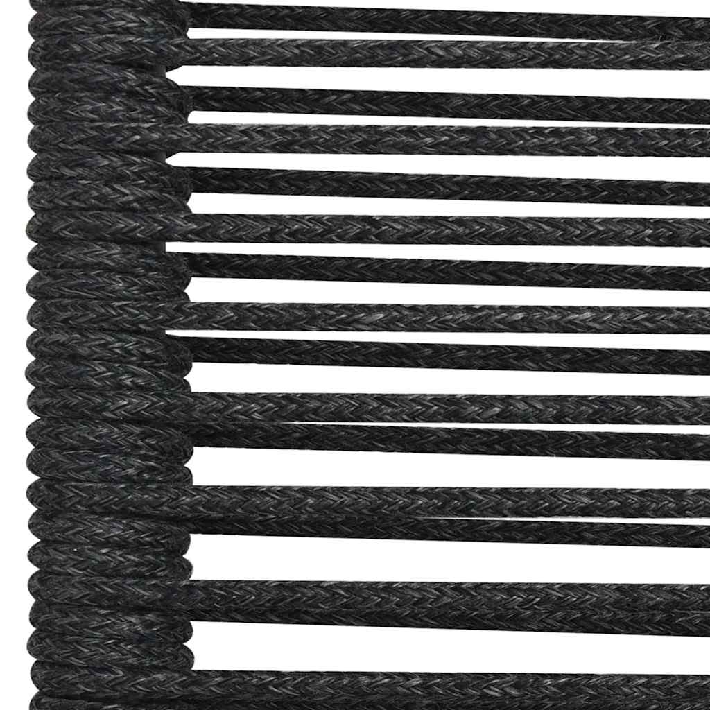 Garden Dining Set | Black | Cotton Rope | Medium | Stackable | Dining Set