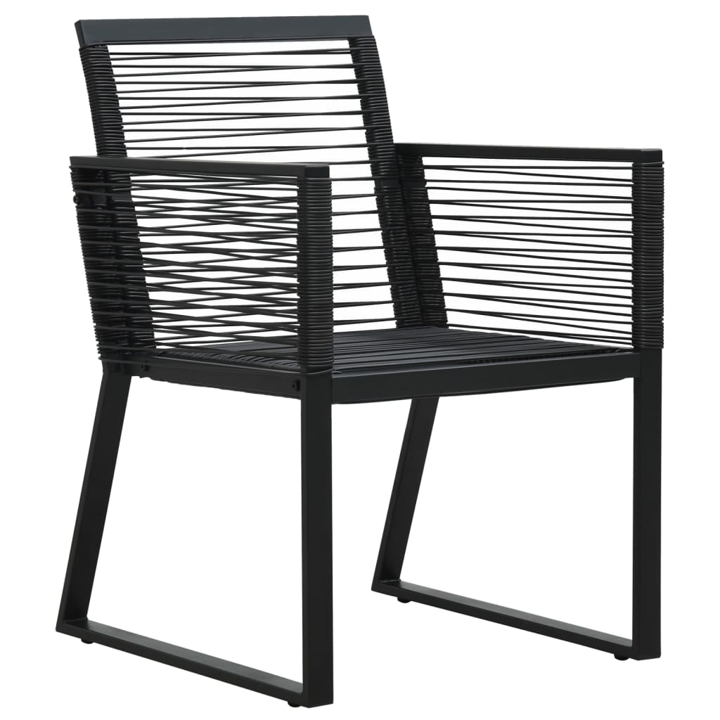 Garden Dining Set | Black | PVC Rattan | 7 Piece Set |  Durable