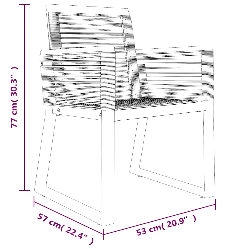 Garden Dining Set | Black | PVC Rattan | 7 Piece Set |  Durable
