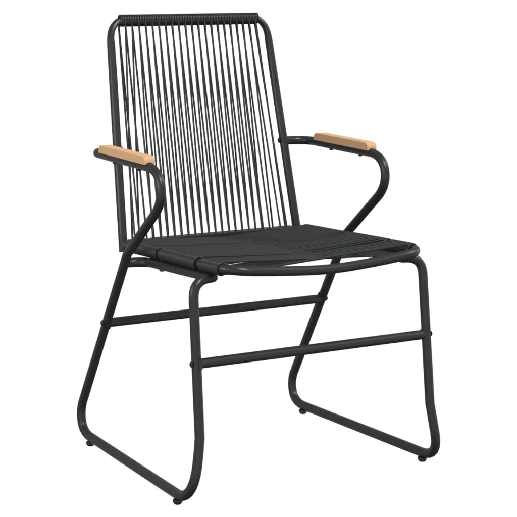 Garden Dining Set | Black | Powder-coated steel | Large |  Durable