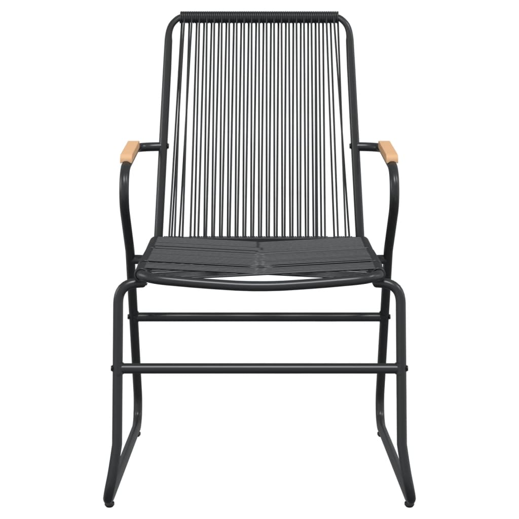 Garden Dining Set | Black | Powder-coated steel | Large |  Durable