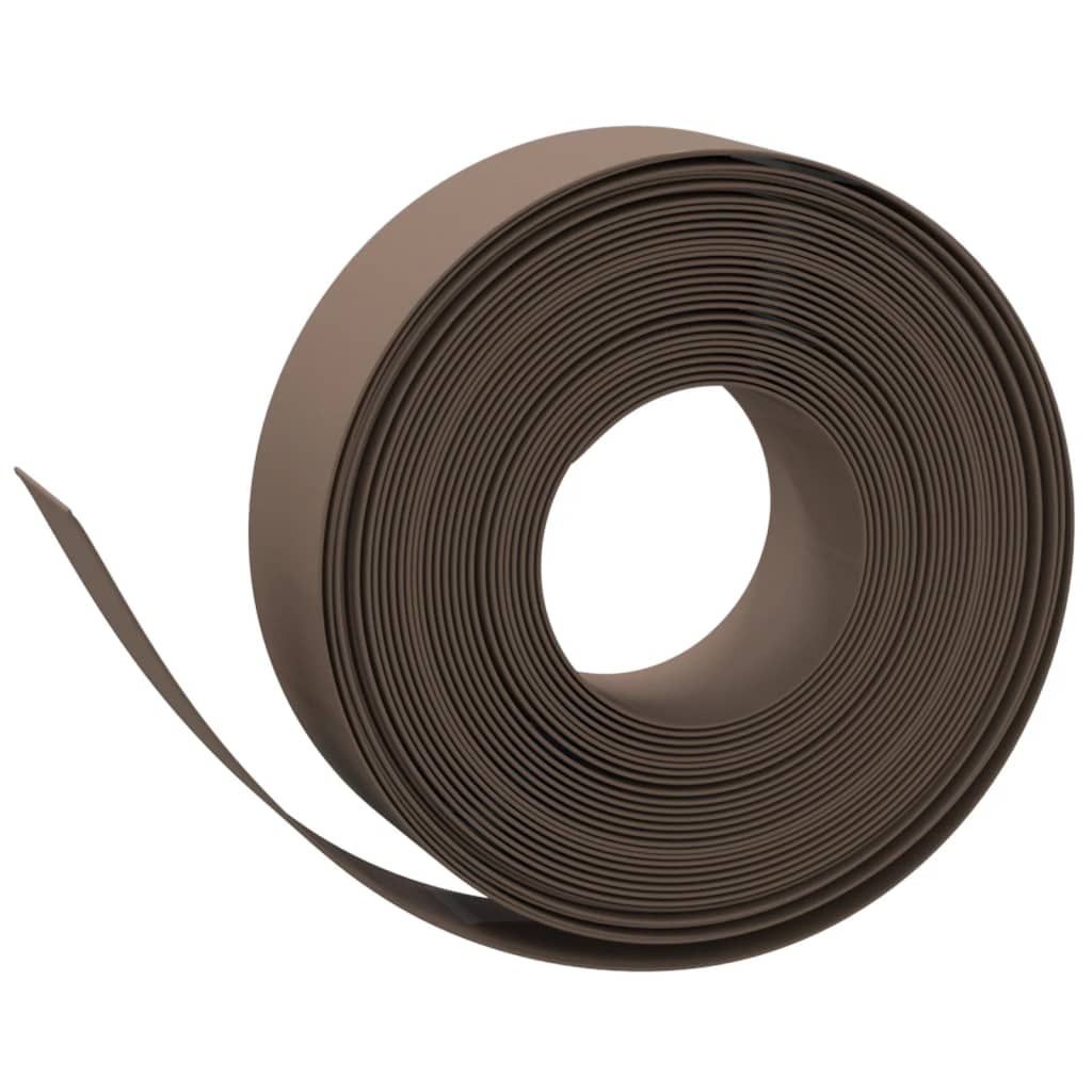 vidaXL Garden Edging Brown 10 m 15 cm Polyethylene