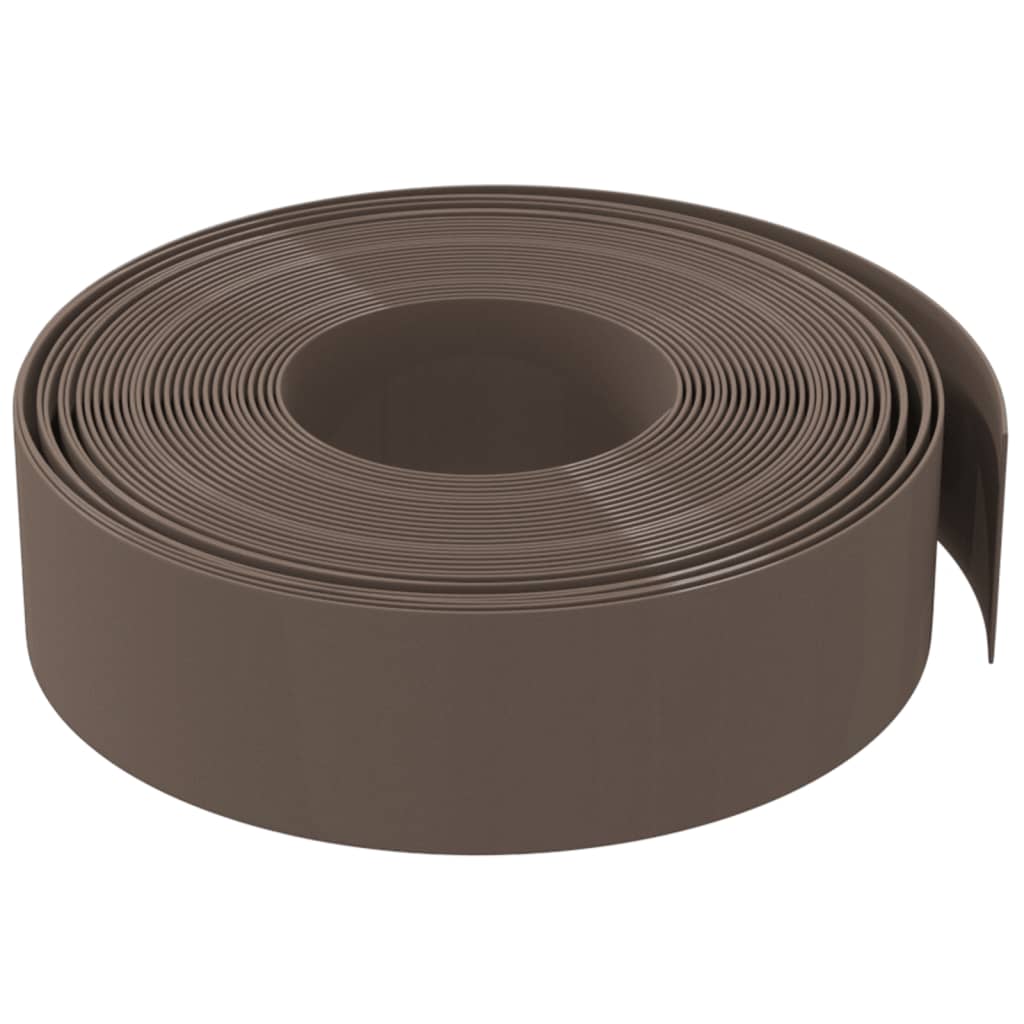 vidaXL Garden Edging Brown 10 m 15 cm Polyethylene