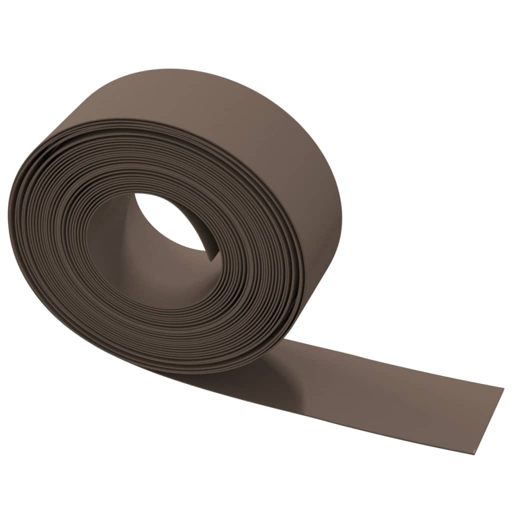 vidaXL Garden Edging Brown 10 m 20 cm Polyethylene