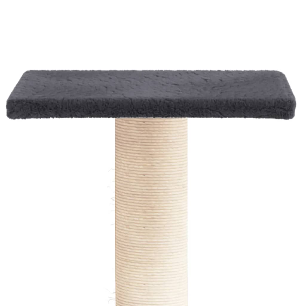 Cat Scratching Post with Platform Dark Grey 38 cm