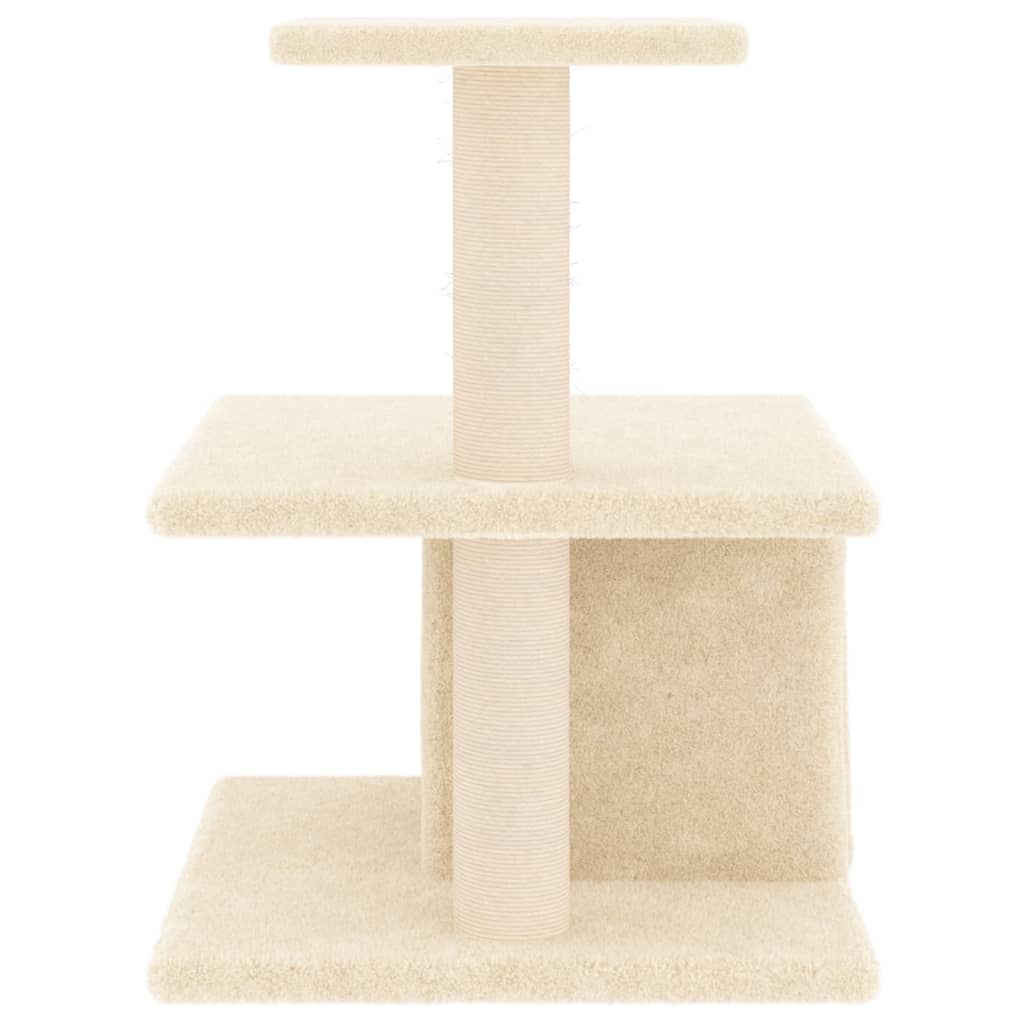 Cat Tree with Sisal Scratching Posts Cream 48 cm