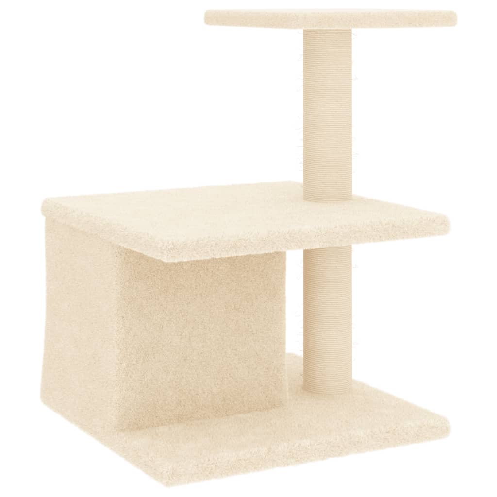 Cat Tree with Sisal Scratching Posts Cream 48 cm