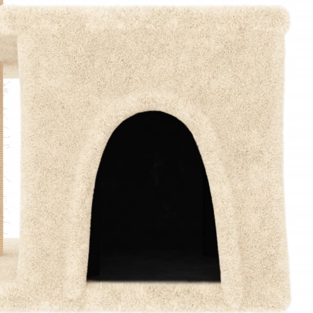 Cat Tree with Sisal Scratching Posts Cream 48 cm