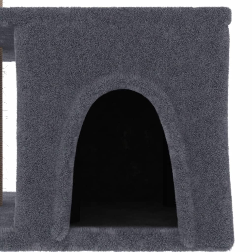 vidaXL Cat Tree with Sisal Scratching Posts Dark Grey 48 cm