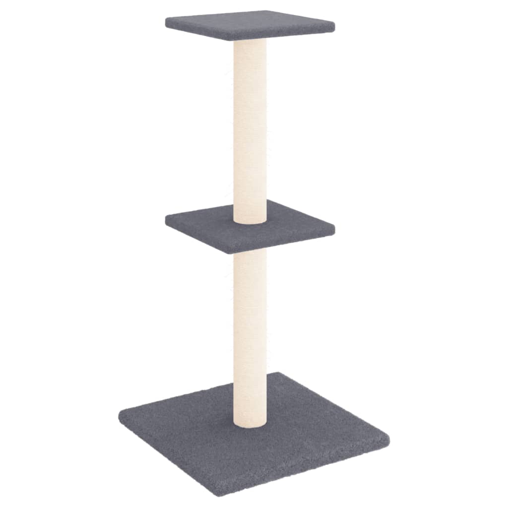 vidaXL Cat Tree with Sisal Scratching Posts Dark Grey 73 cm