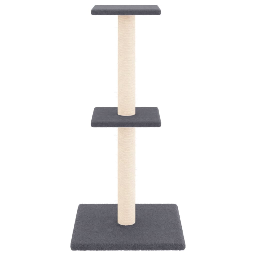 vidaXL Cat Tree with Sisal Scratching Posts Dark Grey 73 cm