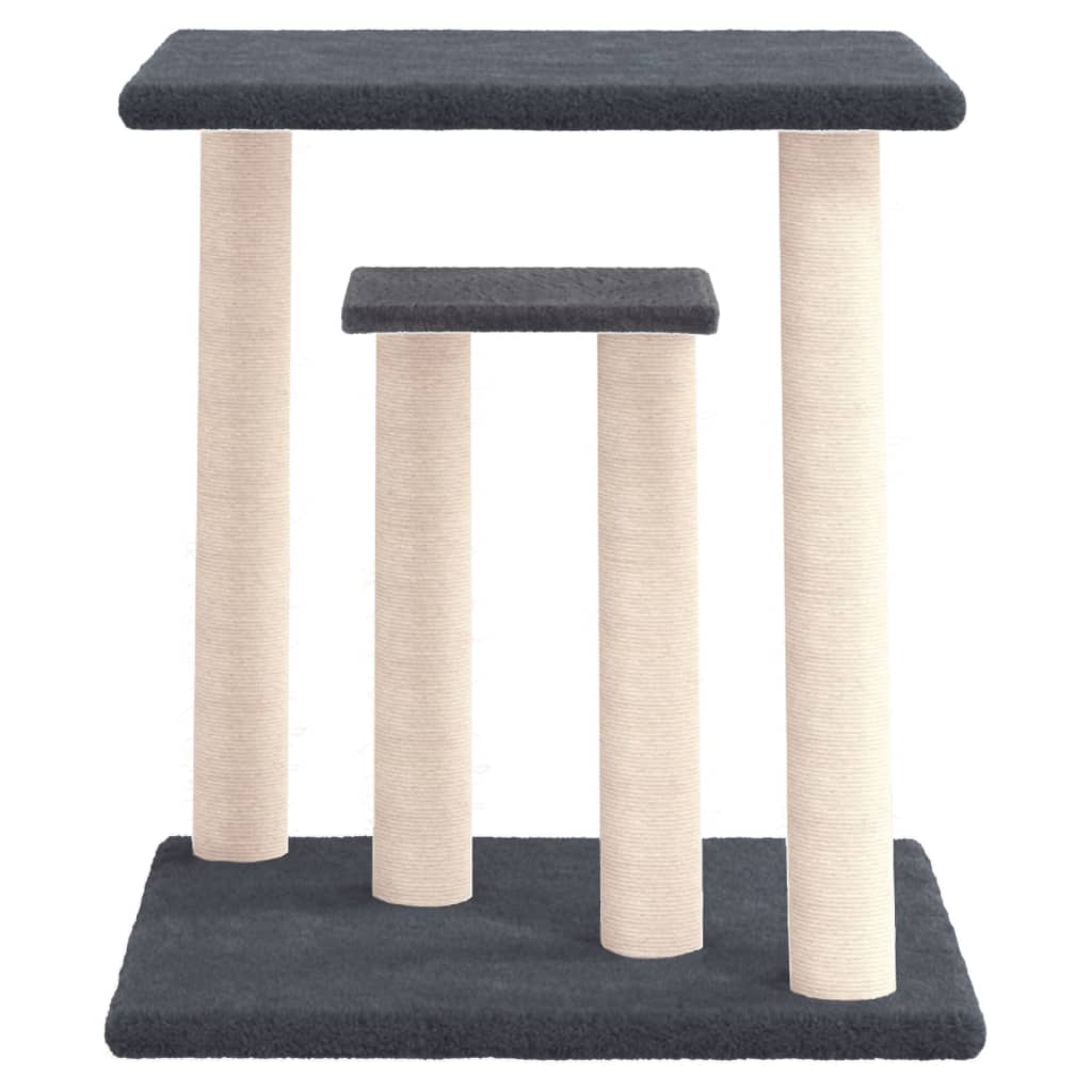 vidaXL Cat Scratching Posts with Platforms Dark Grey 50 cm