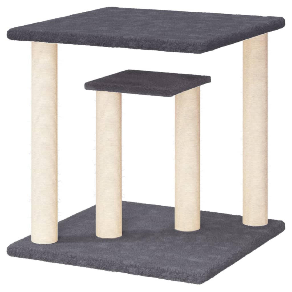 vidaXL Cat Scratching Posts with Platforms Dark Grey 50 cm